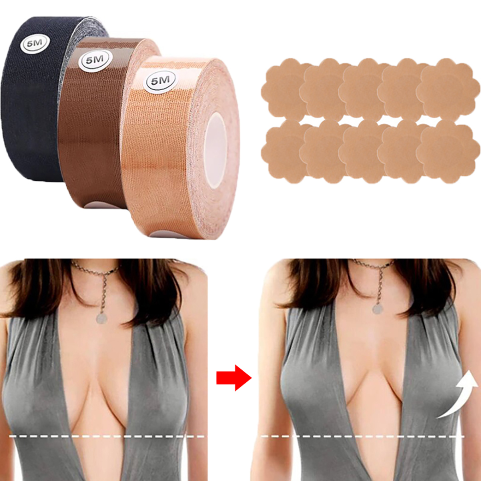 Backless Bra Sticky - Niewidoczna taśma do podnoszenia biustu, silikonowa,