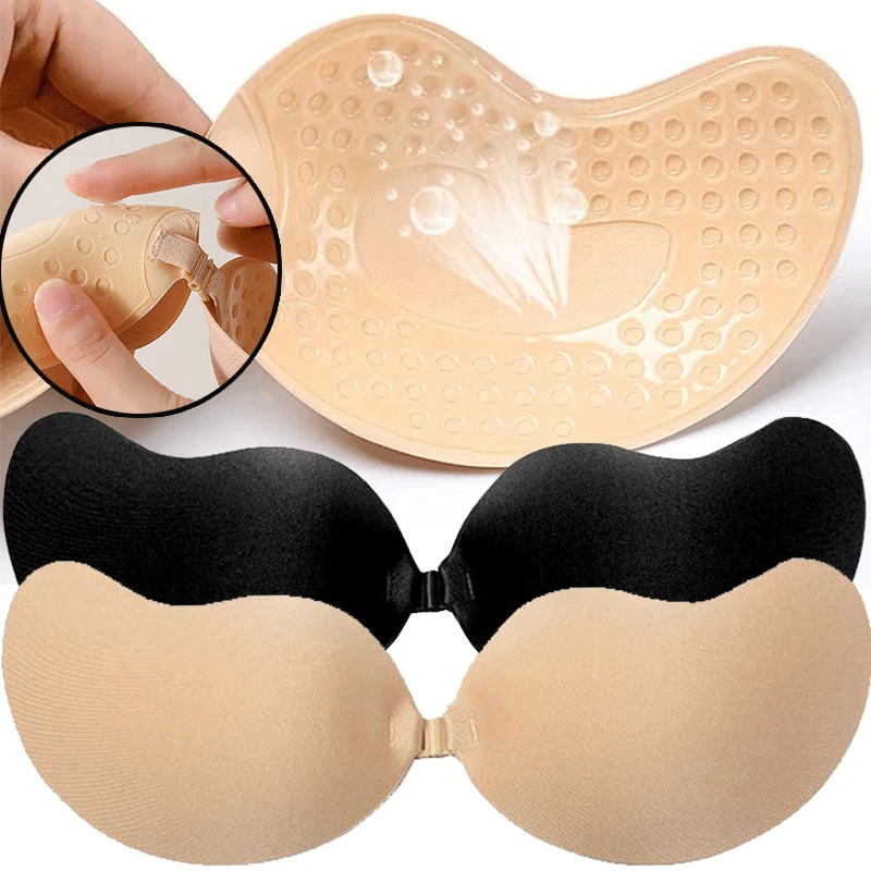 Push Up Bra Silicone - Wielorazowe samoprzylepne nakładki na sutki, rozmiary